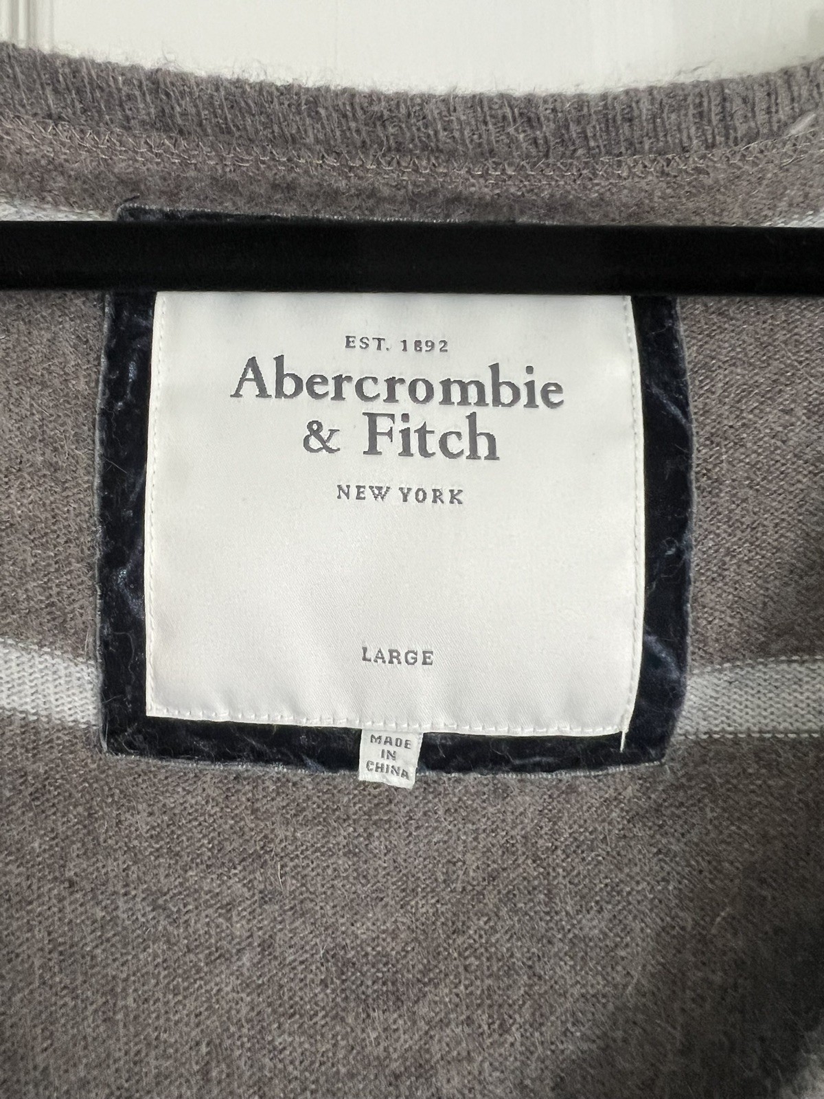 Rare VTG Abercrombie & Fitch Rabbit Hair Long Sleeve Flowy Babydoll Gray Top L