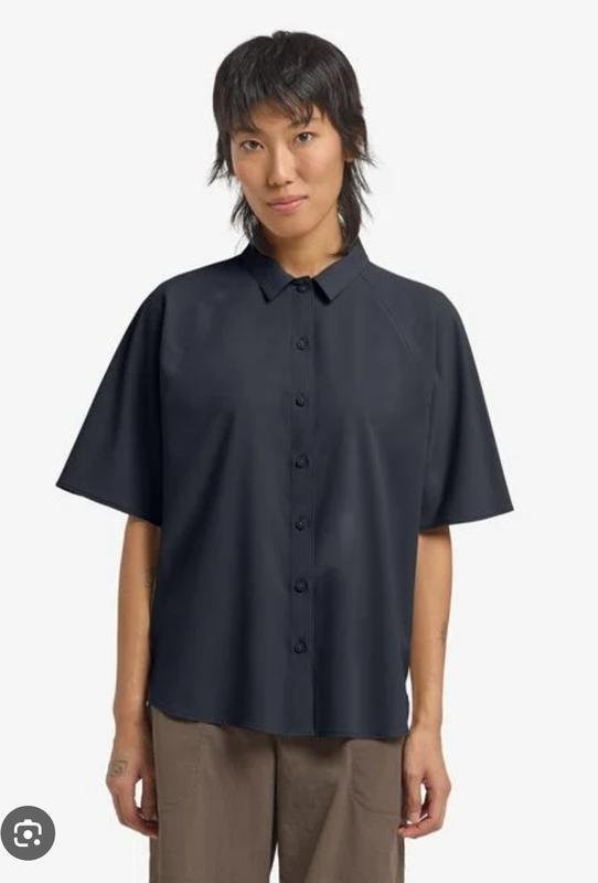 Women Jack Wolfskin shirt navy polyester 40/L/