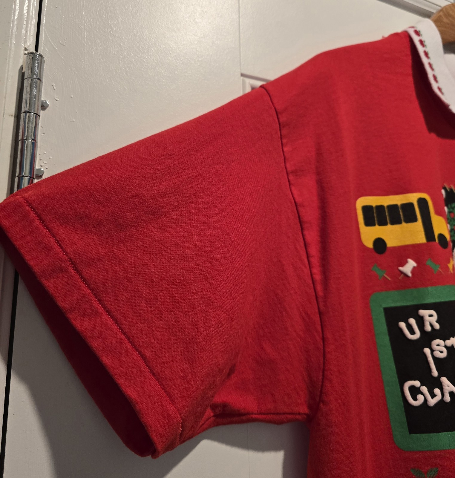 Vintage Cracker Barrel Shirt Art School Teacher Womens XL USA Red Single-Stitch