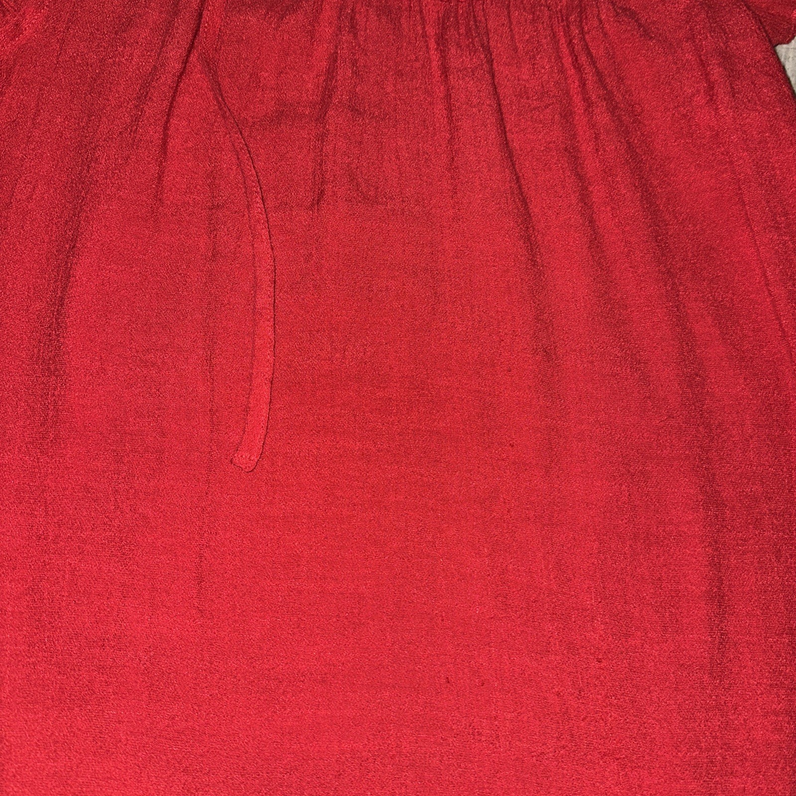 Counterpart Sz Medium Red Ruffle Sleeveless Blouse