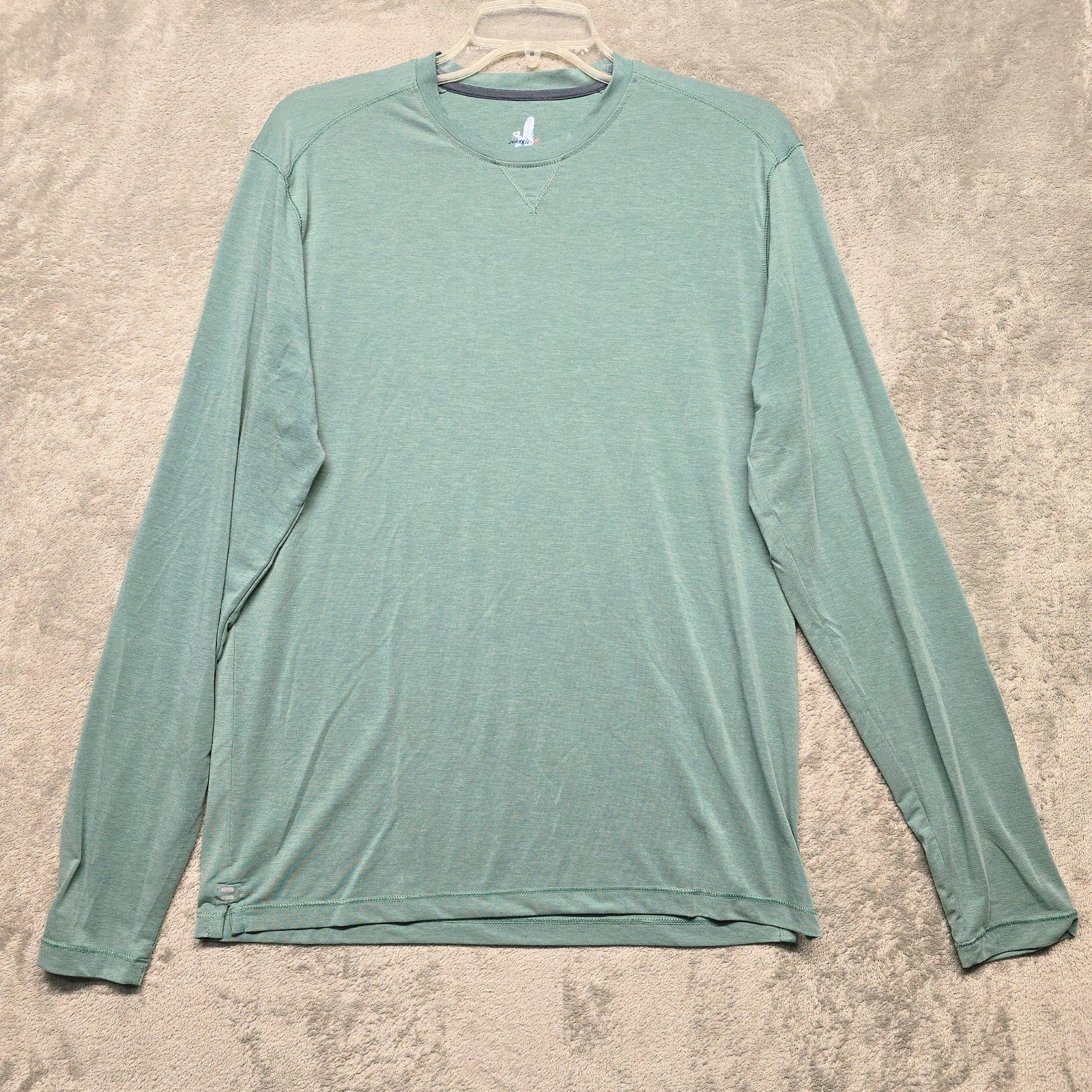 Johnnie O Top Womens Size Small Green Featherweight Long Sleeve UPF 50 Sun