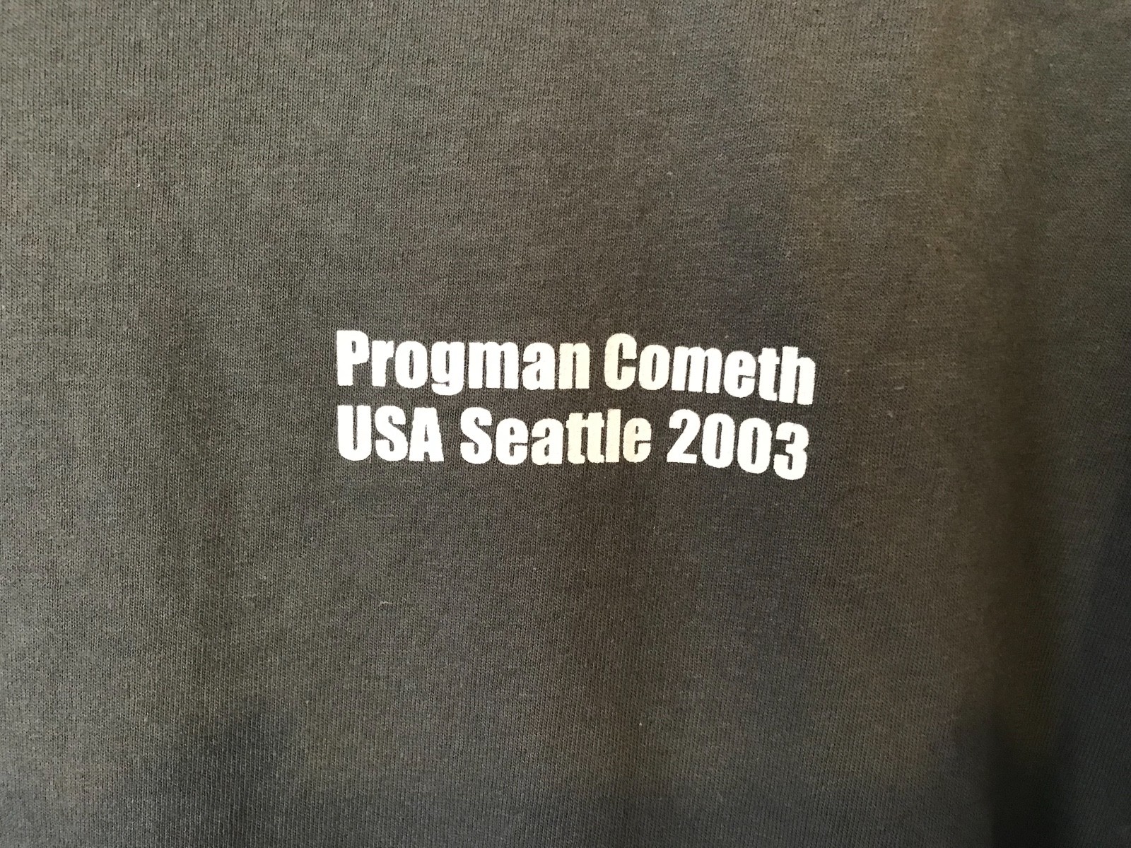 Vintage OFFICIAL PROGMAN COMETH Concert T-Shirt Sz XL 2003 – COLLECTORS ITEM!!