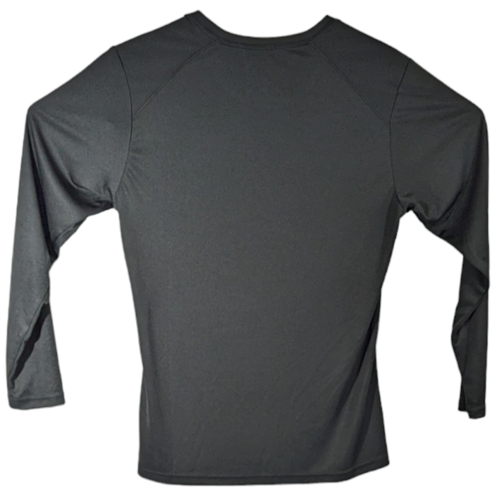 Womens Black Long Sleeve Shirts Medium Blank Plain Performance Tops without Logo