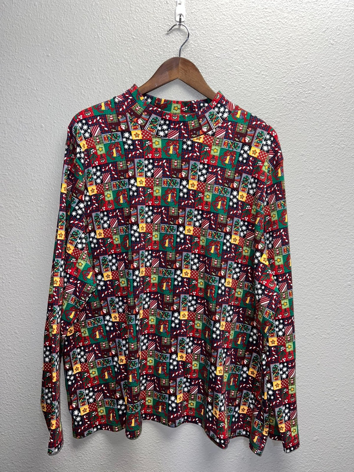 Vintage Christmas Long Sleeve Shirt Westbound Holiday Print Tee Womens 2X