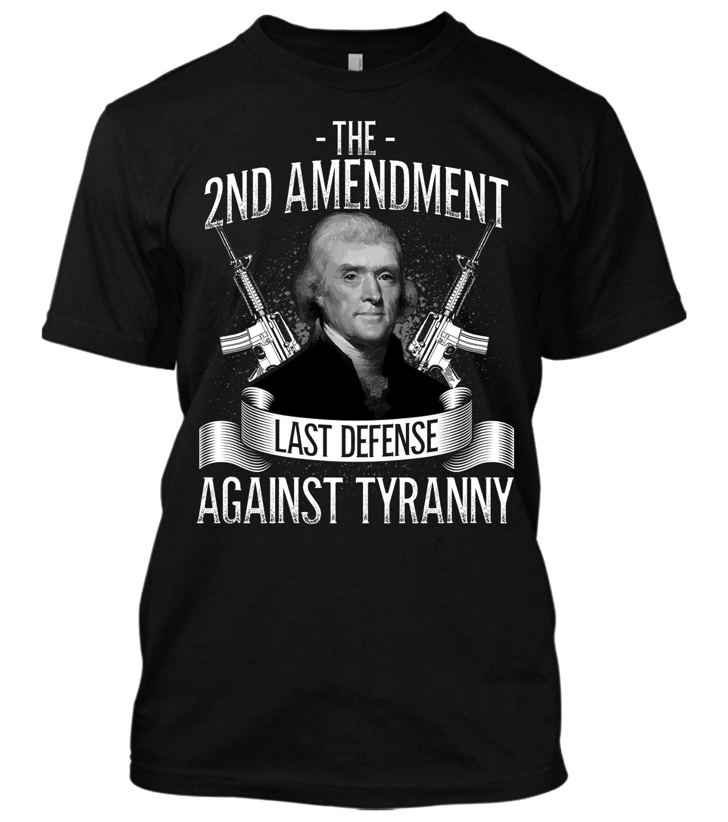The 2nd Amendment Last Defense Pro-Guns New Men’s Shirt Guns Rights USA Flag Tee