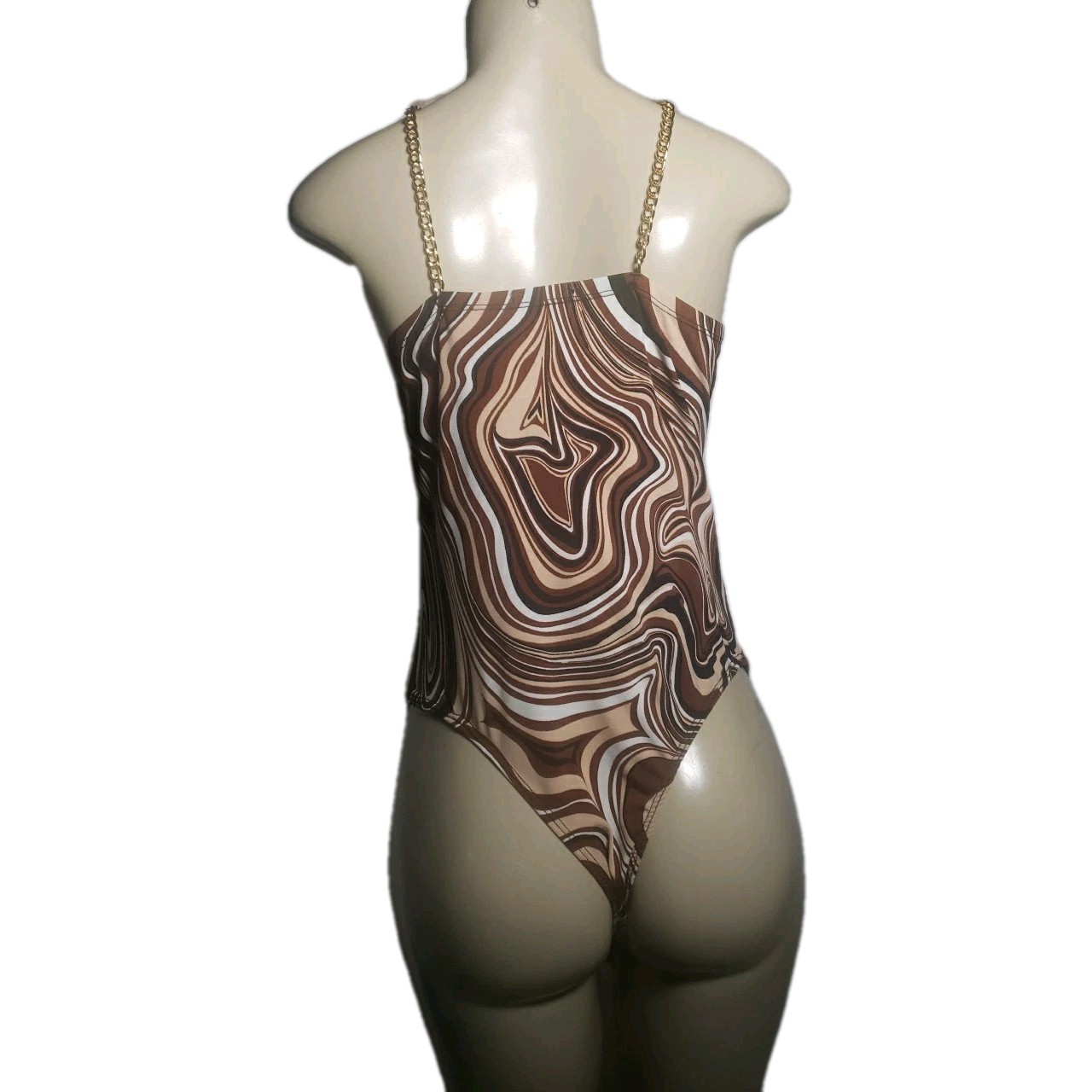Rue21 Chain Straps Bodysuit Bodycon Cheeky Sexy Boho Artsy Size XLarge