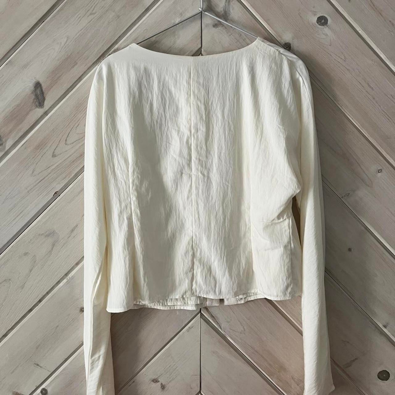The Line by K Zhade top, cream, size L, NWT 73% Rayon 27% Nylon
