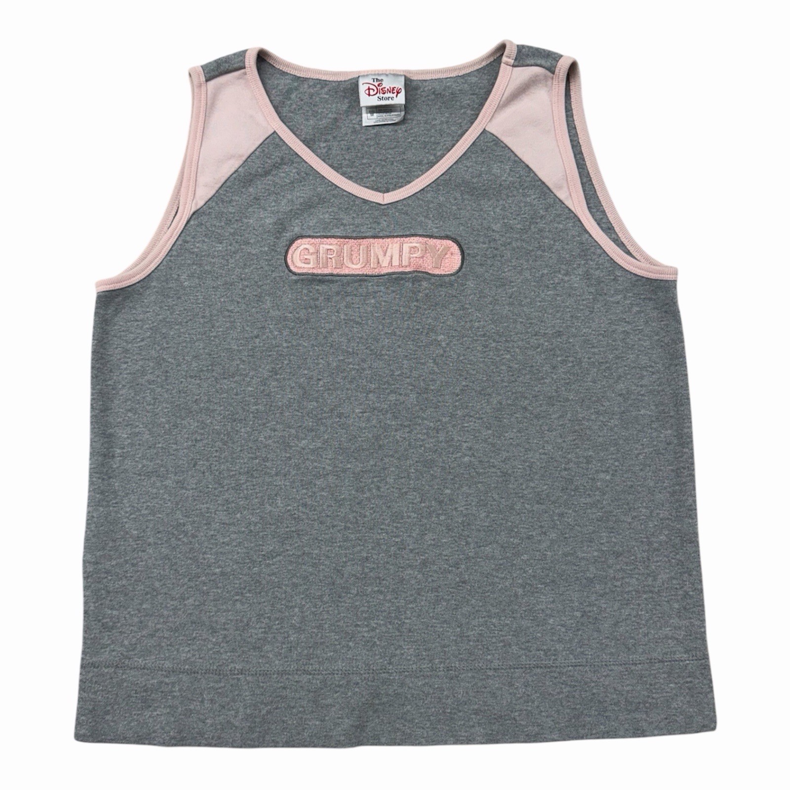 Vintage Disney Store Grumpy Tank Top Womens Medium Gray Pink