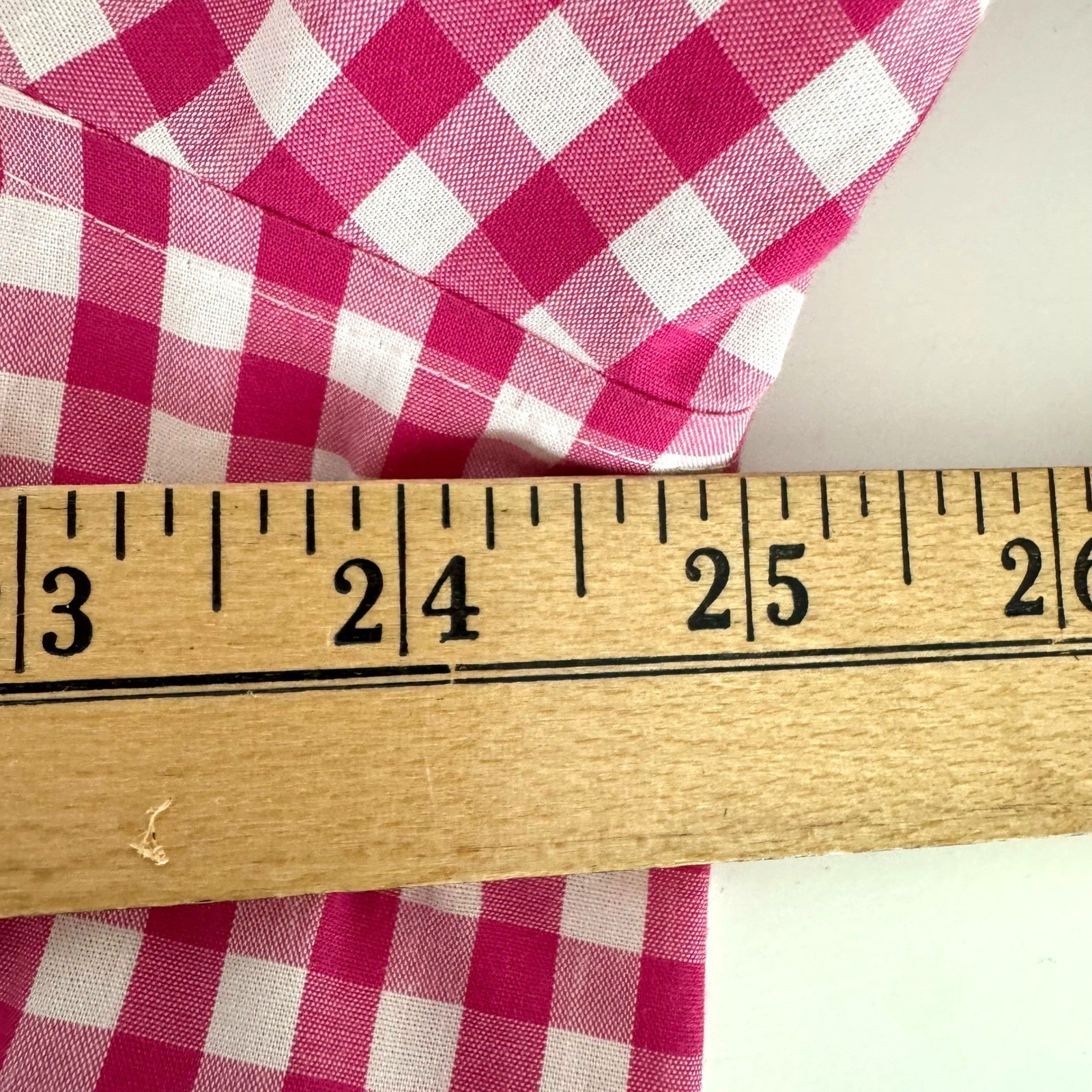 Jones New York Signature Woman Pink Gingham Button Down Shirt Plus Size 2X