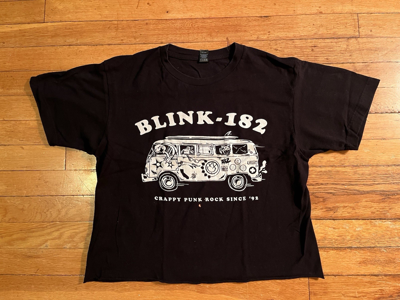 Blink 182 Crappy Punk Rock Since 1992 Crop Shirt Women’s M Black
