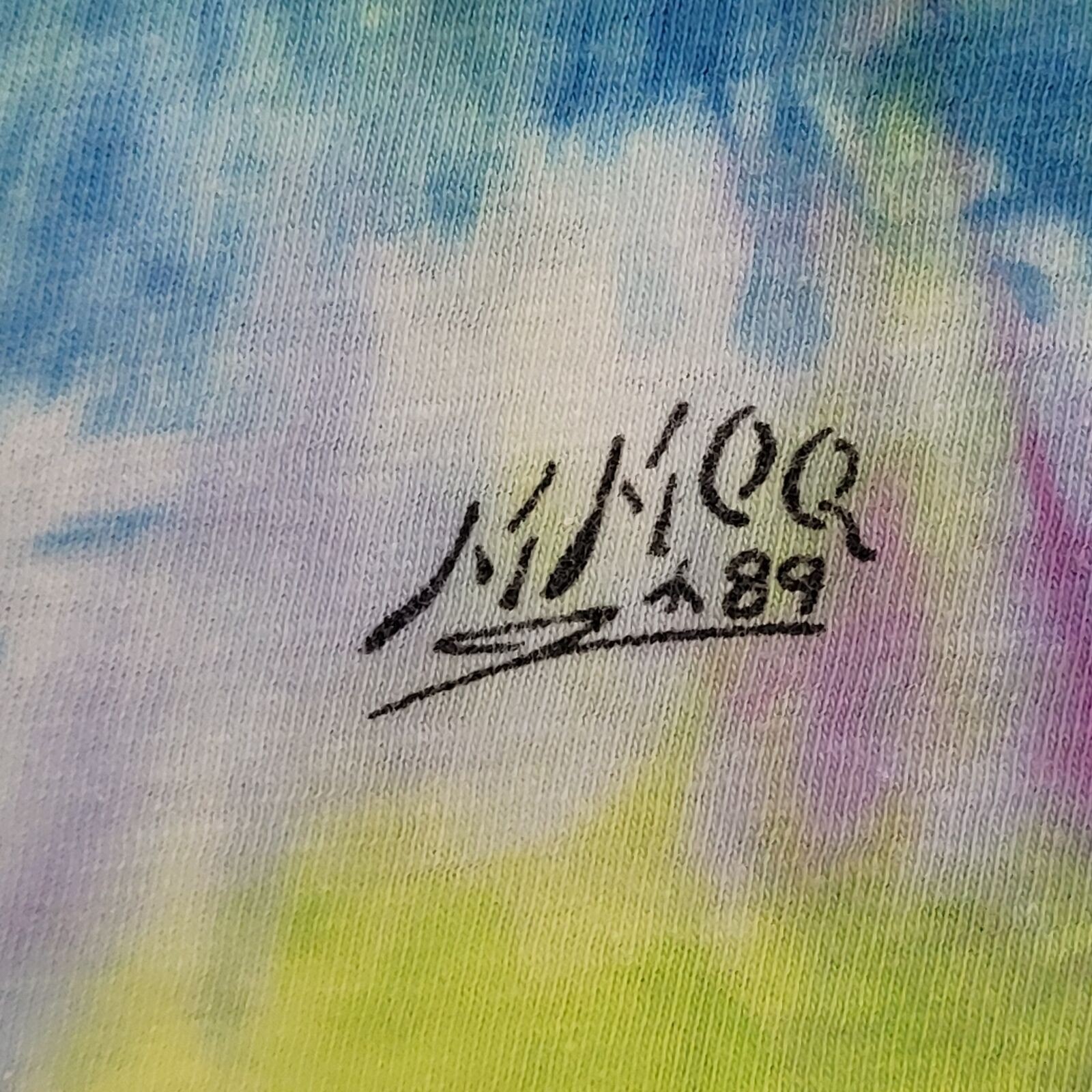 Vintage 1989 Colorful Tie-Dye Shirt Womens Large 20×25 Blue