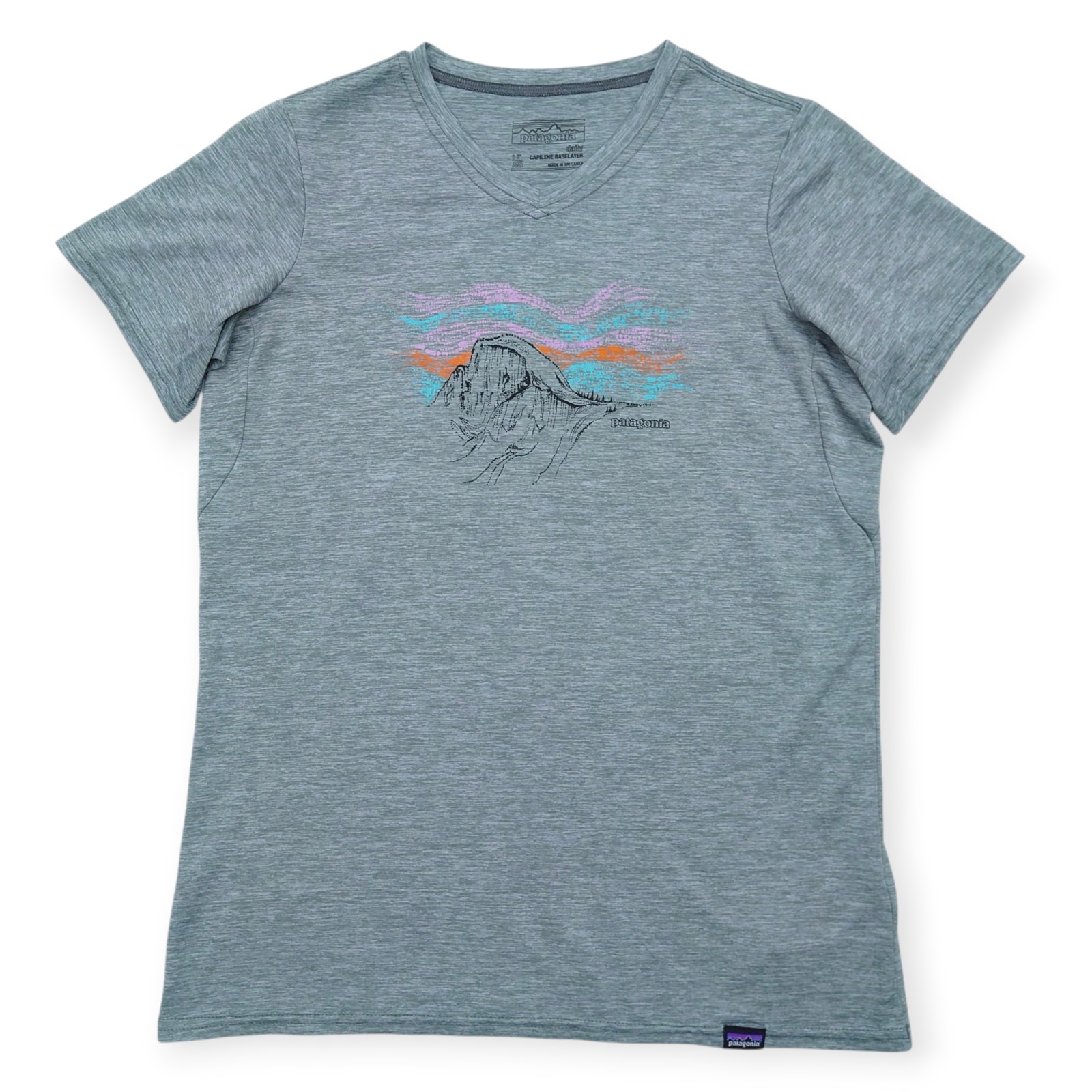 Patagonia Capilene Daily Graphic T-Shirt XS Gray Mountain Sunset Baselayer