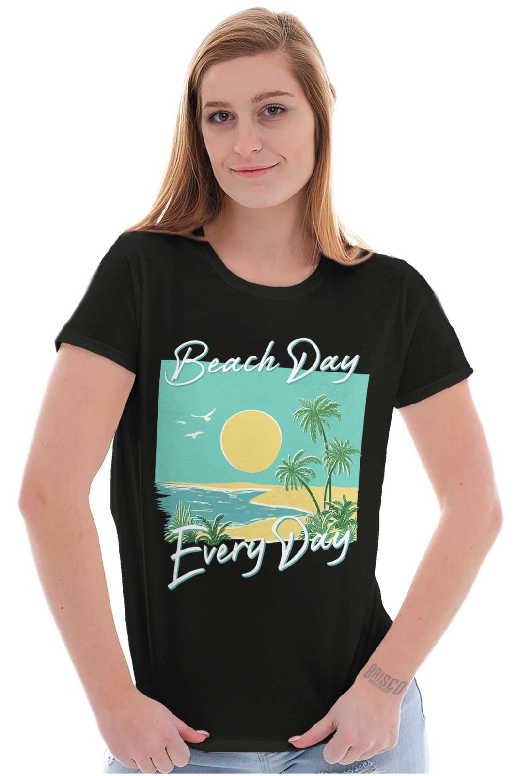 Retro Beach Day Every Day Summer Sunrise Graphic T Shirts for Women T-Shirts