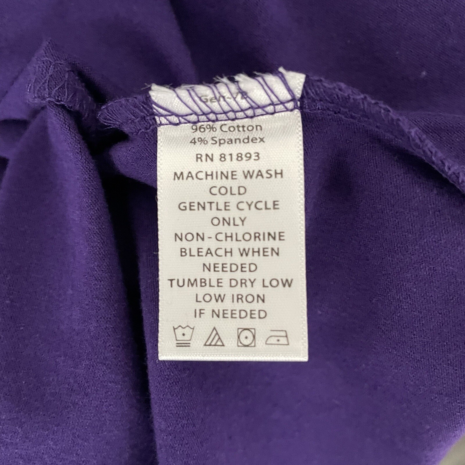 Motto Essentials Womens Plus 2X Tee T-shirt Short Sleeve Crew Neck Purple NEW