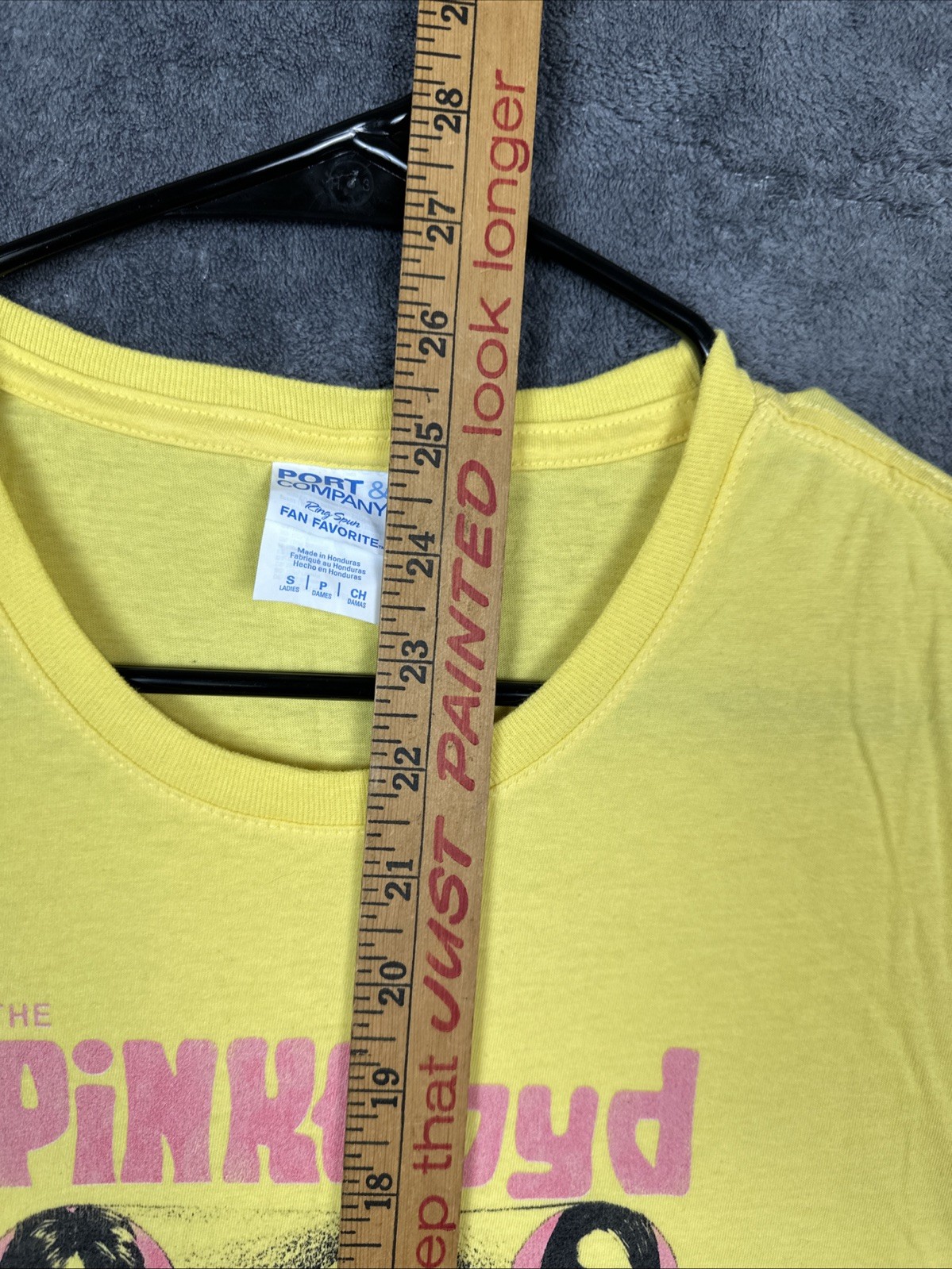 Pink Floyd 1971 Women’s Small Graphic T Shirt Yellow Band Tee Music Rock