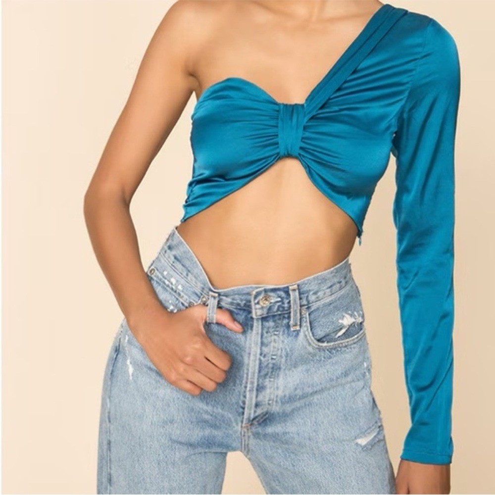 Superdown Rayna One Sleeve Top Size Small