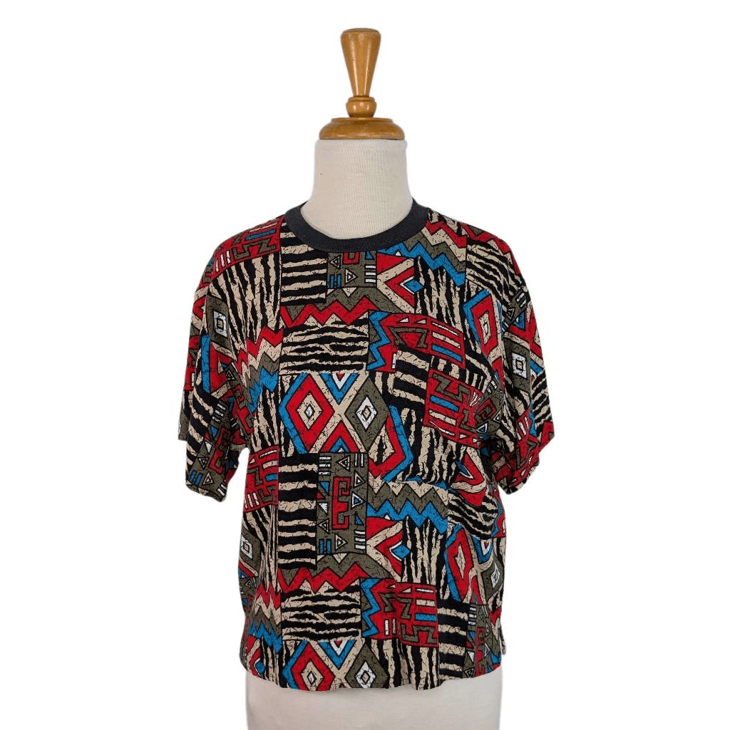 C. H. Sport M T-Shirt 90s Vintage Urban African Funky Boxy Art Fresh Prince