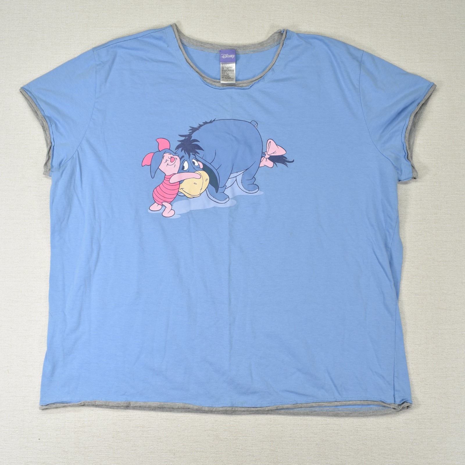 Disney Eeyore Piglet T Shirt Womens XXL Winnie the Pooh Sleep Tee Vtg Y2K 2XL