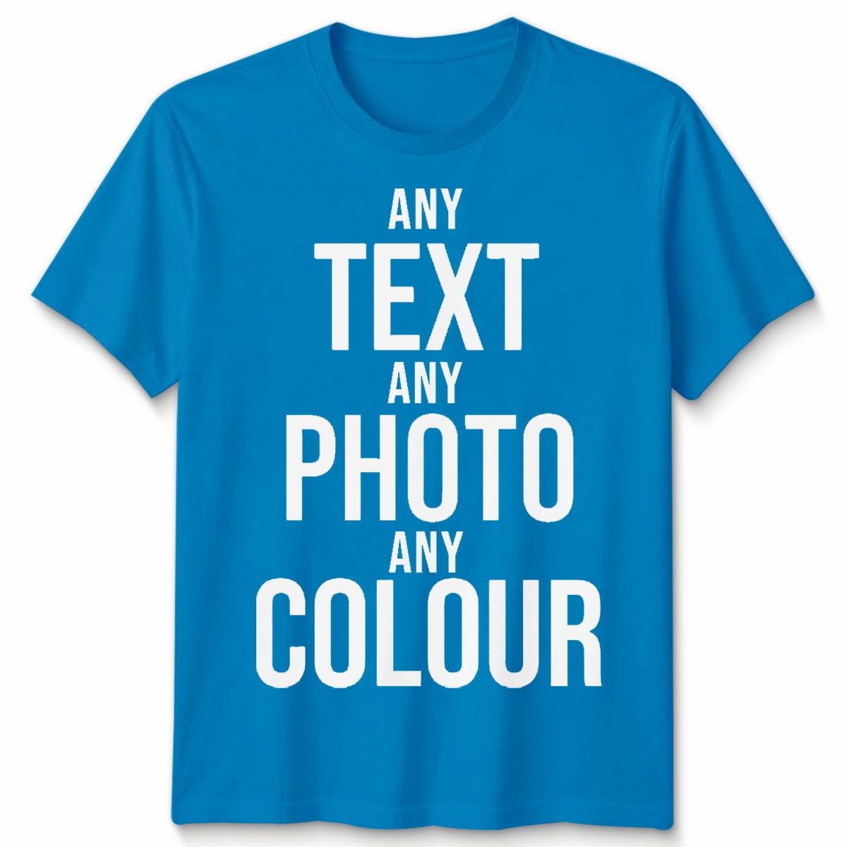 Personalised Print Unisex T Shirts Custom Text Or Photo Any Colour Graphic Tee