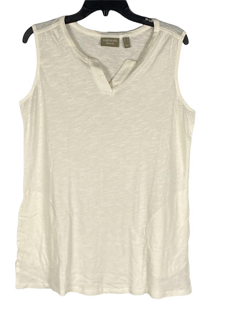 Denim & Co. Womens Naturals Regular Linen Slub Jersey Tunic Size M