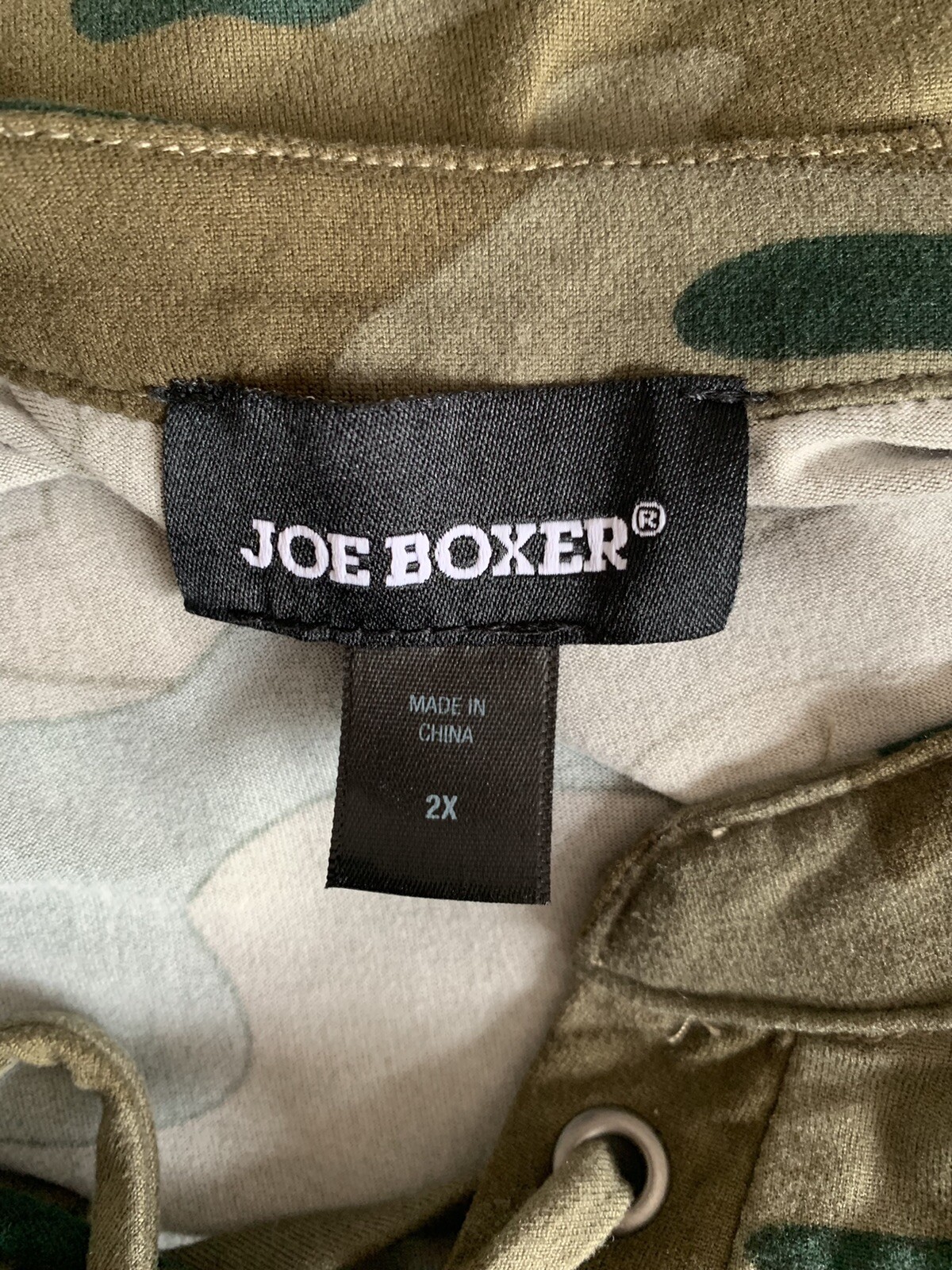 Joe Boxer Plus Size 2X Tunic Top Army Camoufloge Designer Corset Closer Soft