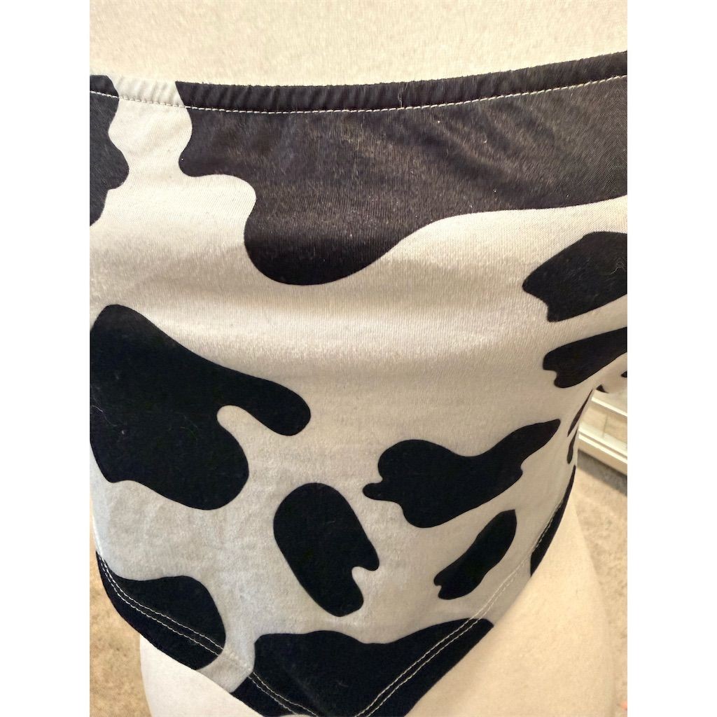SHEIN Women’s M Black Cow Print Bandana Crop Tank Top