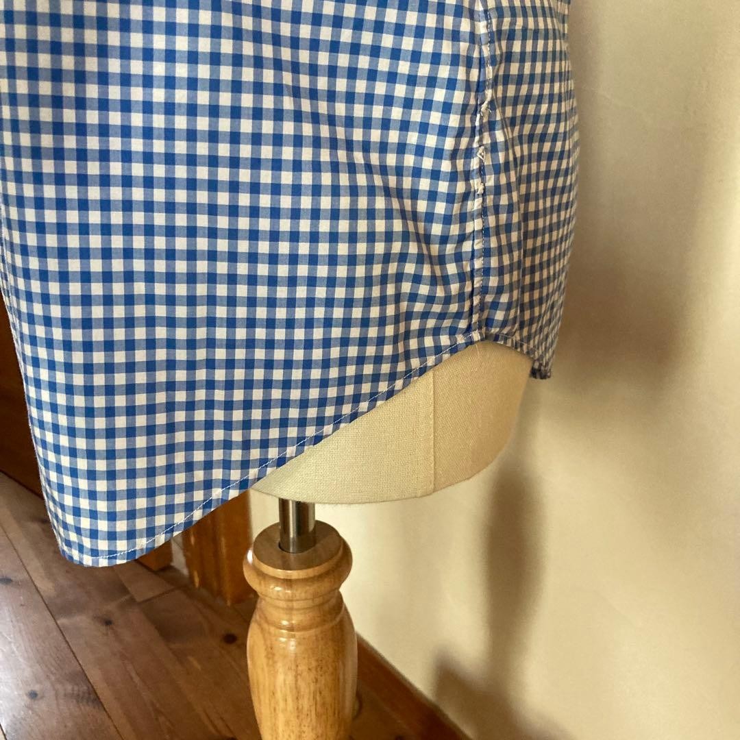 Ralph Lauren Women’s Long Sleeve Gingham Check Shirt S Blue Cotton Embroidered