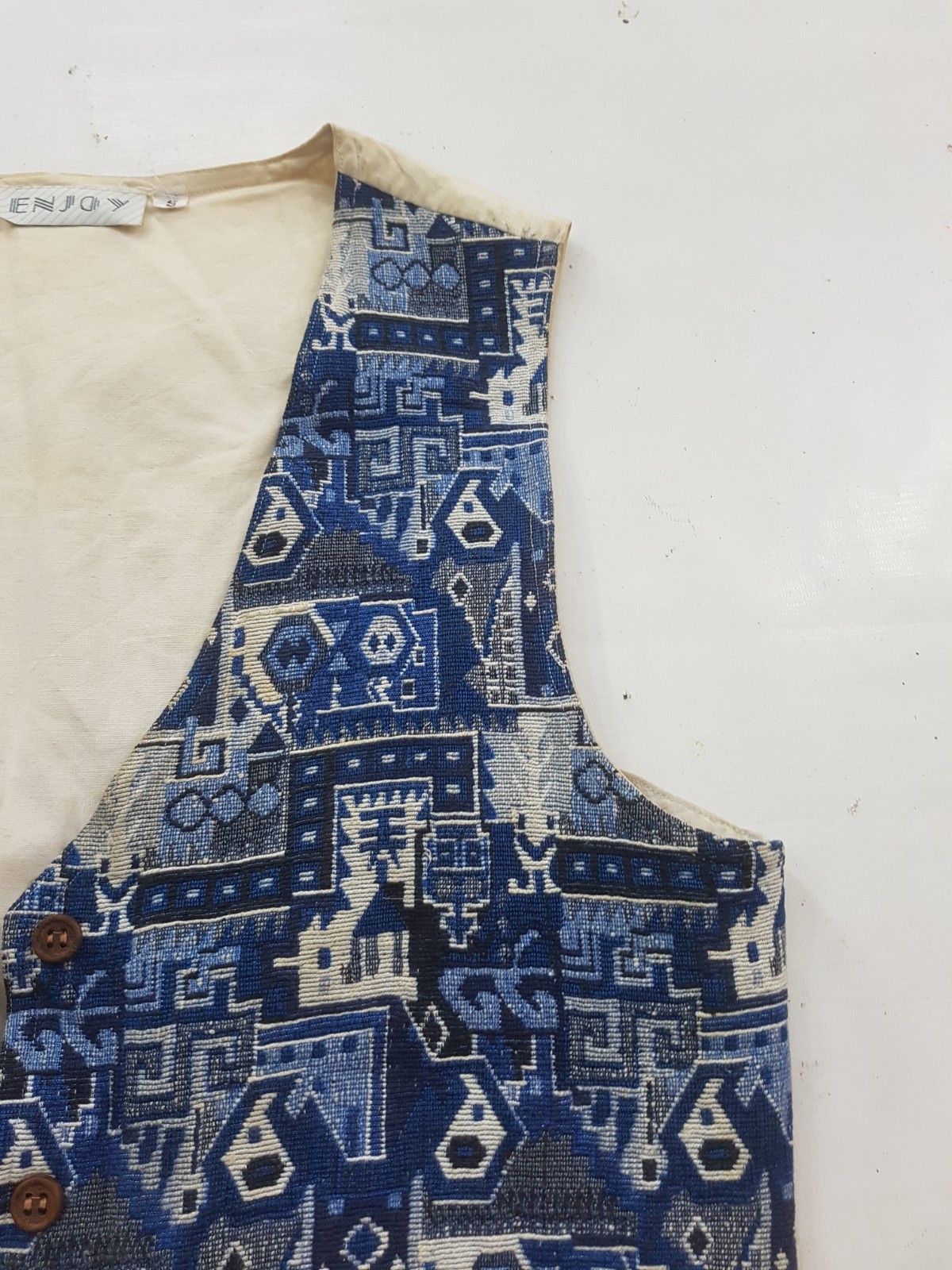 Vintage Hand Embroidered Beautiful Traditional Multicolor Novelty Vest 58×51 cm