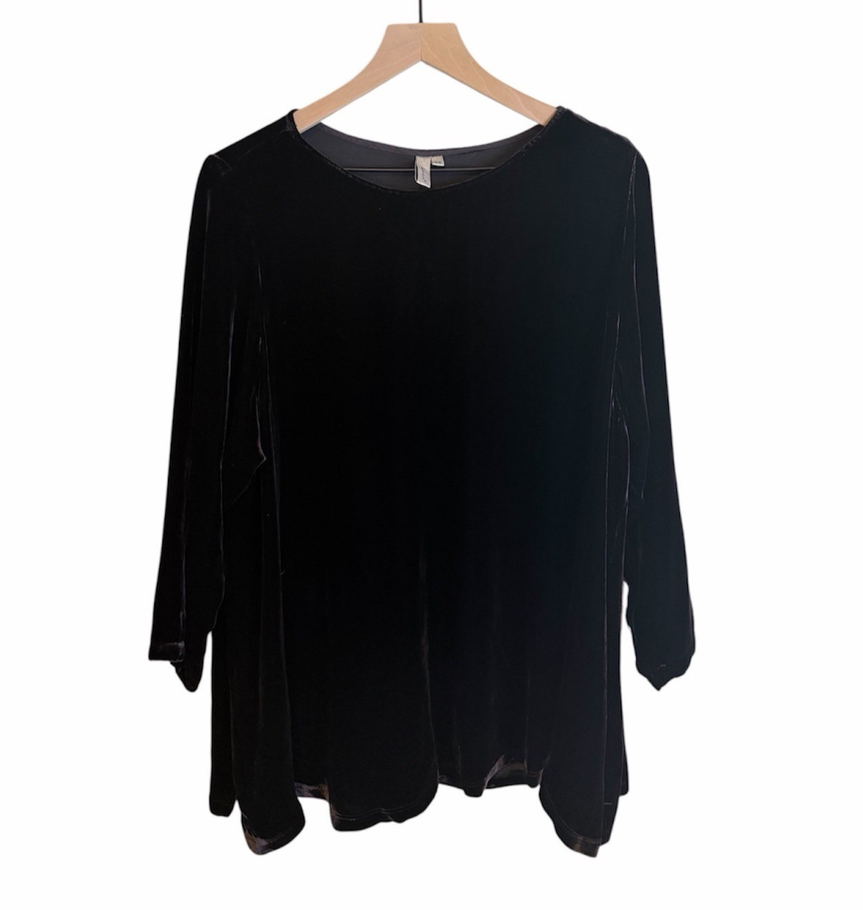 Kleen Silk Rayon Brown Velvet Swing Top 3X Dressy Elegant Holiday Office