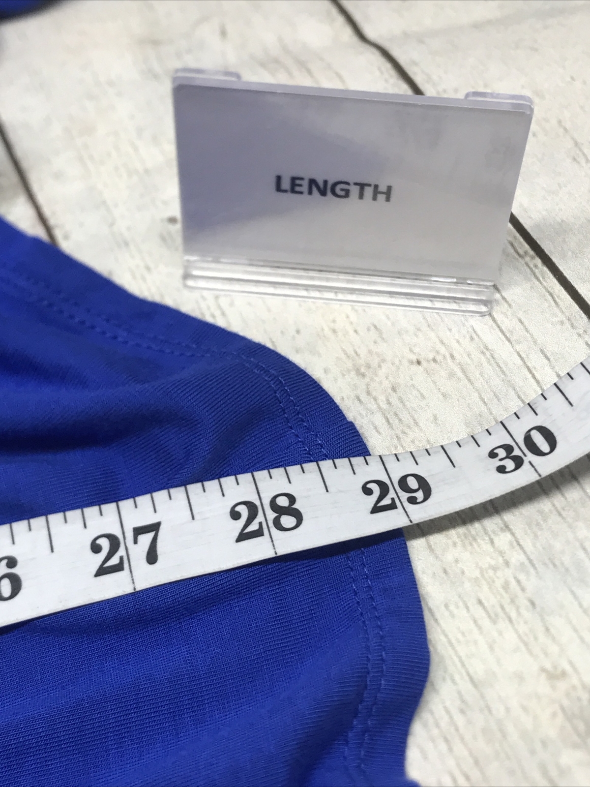 Premium Lock & Love Womens Top Dress Size S Blue Sleeveless Crew Neck Long Flare