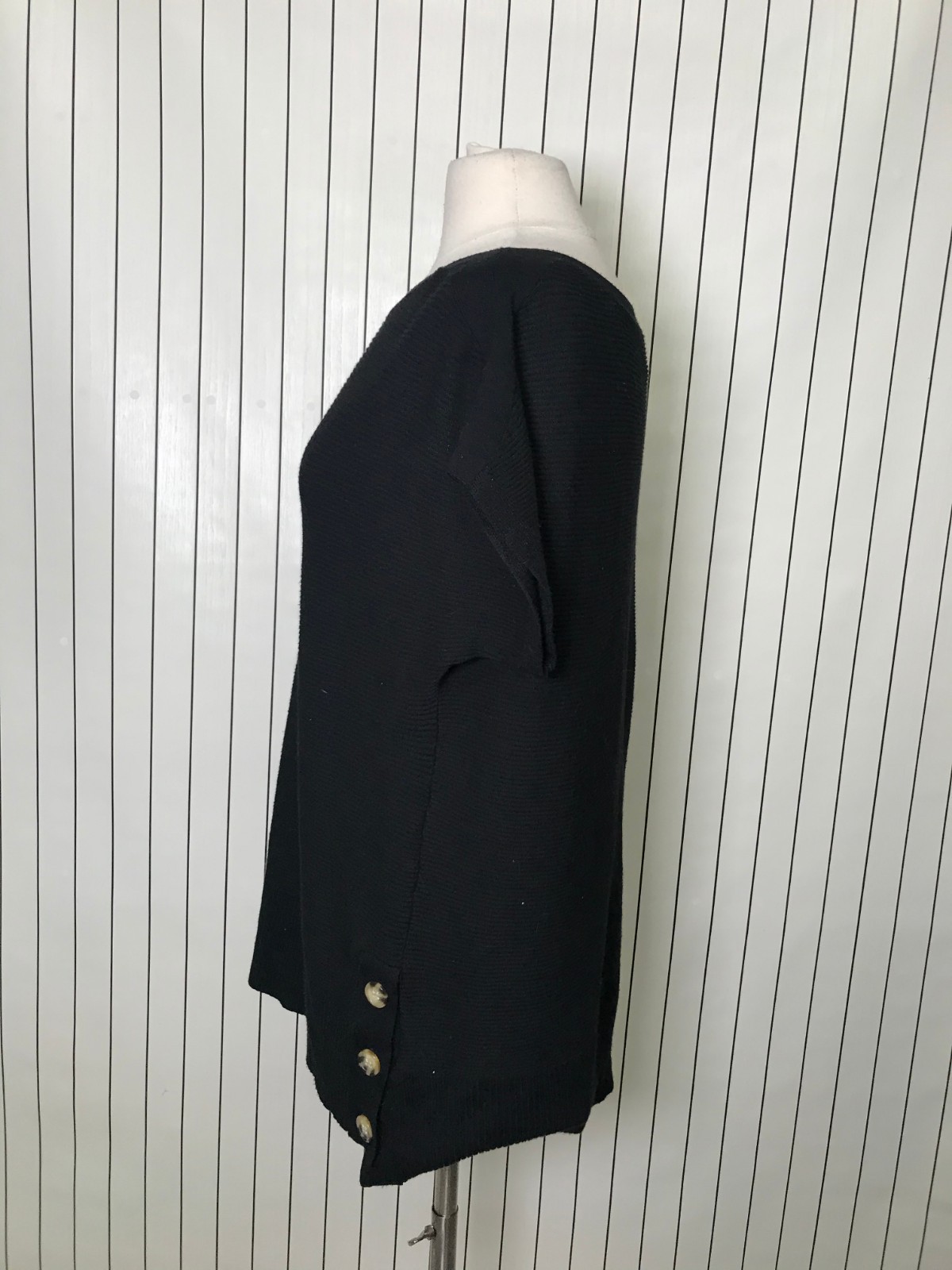 AGB Women’s Short Sleeve Blouse Black Size XL