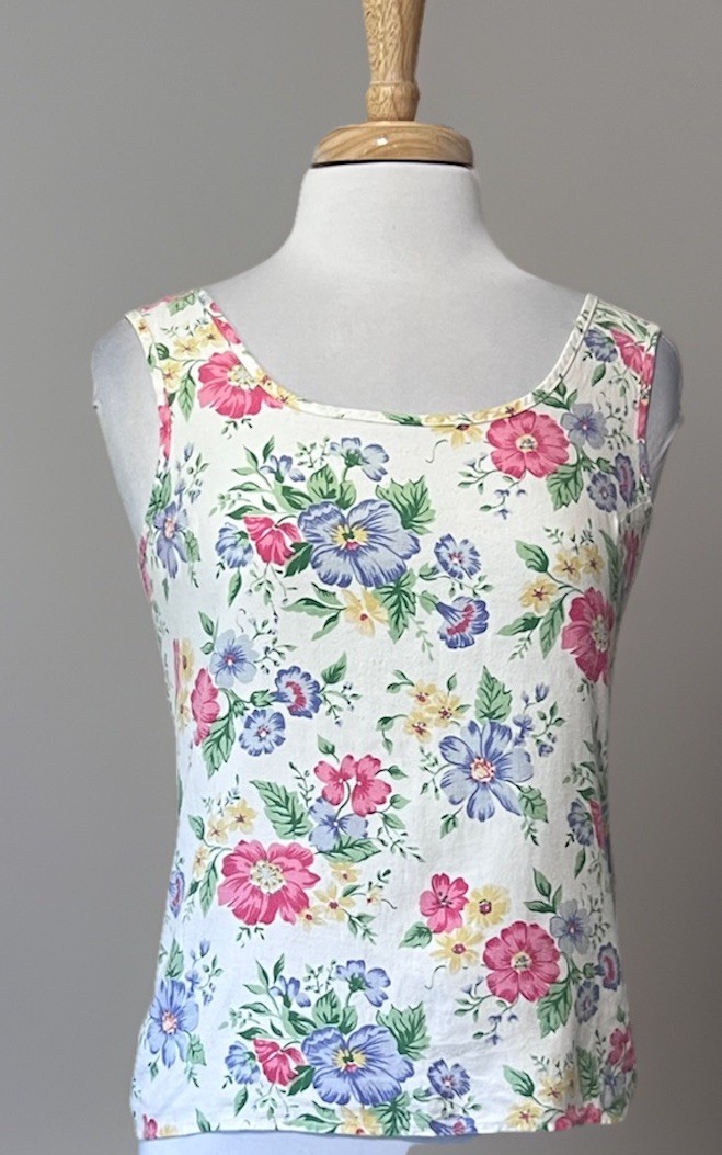Thats Me Womens M Fairy Cottagecore Floral Vintage 90s Strappy Tank Top