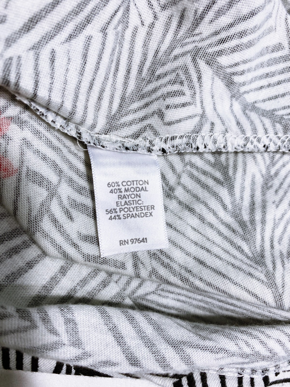 J. Jill Womens Top Size M Multicolor Floral Striped Elastic Neck 3/4 Sleeve