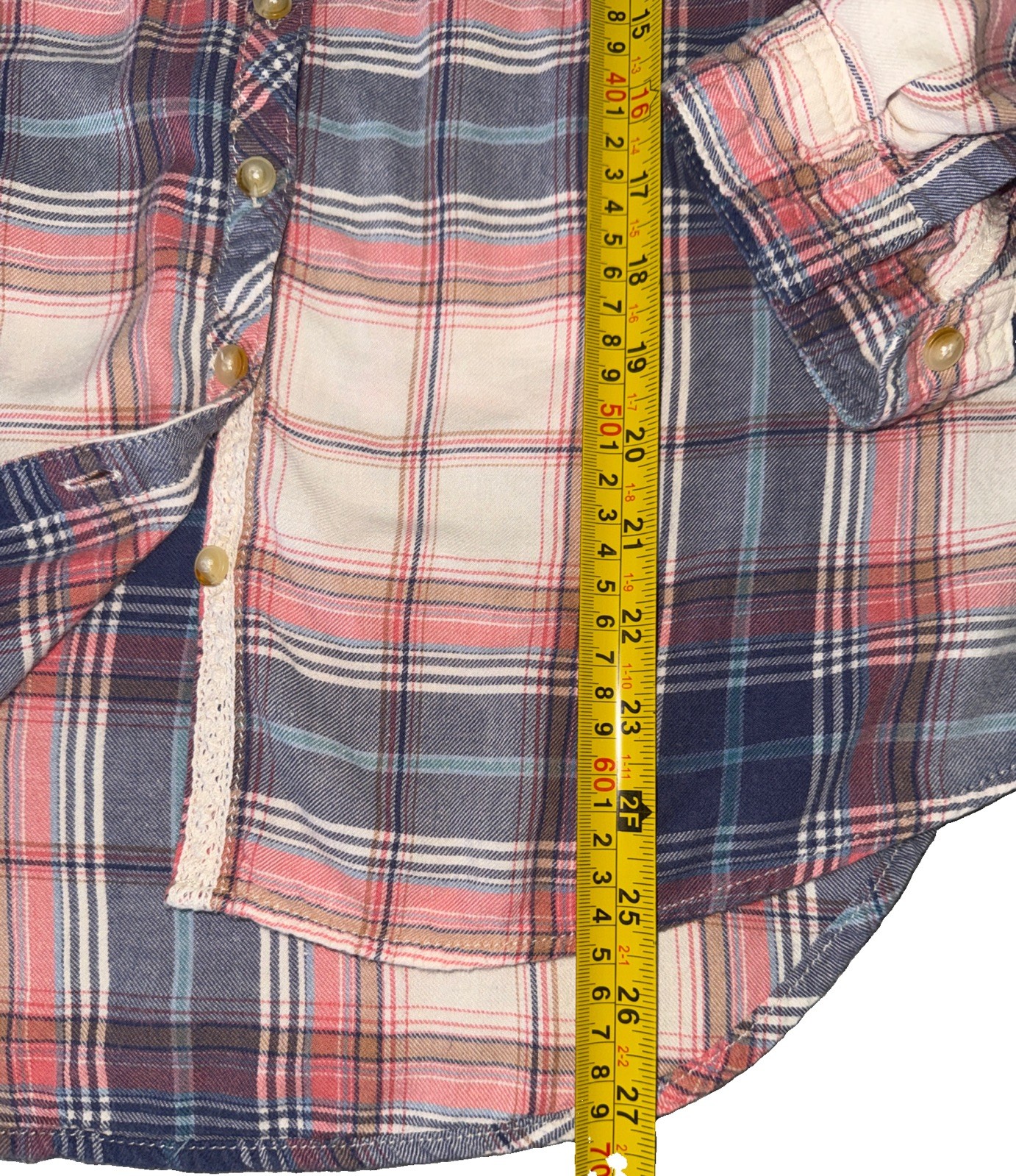 db Established 1962 Plaid Flannel Womens Large Roll Tab Sleeves *see msrmnts