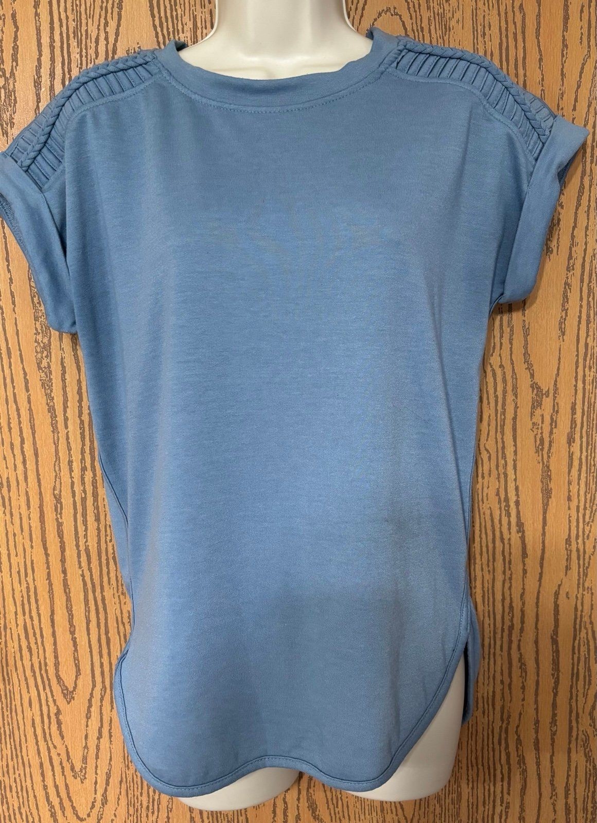 Cupio Dusty Blue Short-Sleeve Knit Top