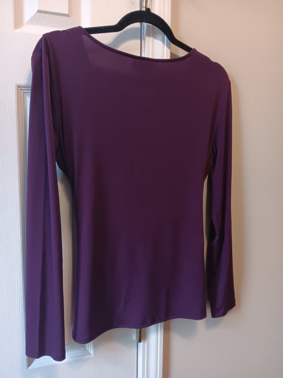 Miss Tina / Dressy Blouse/ Size M / Purple Long Sleeve Poly Spandex Top MT9023A
