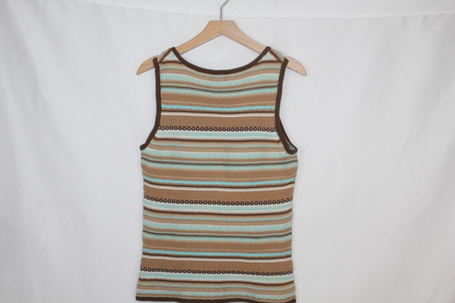 Vintage 90s Harolds women’s knit tank top size M striped southwestern boho