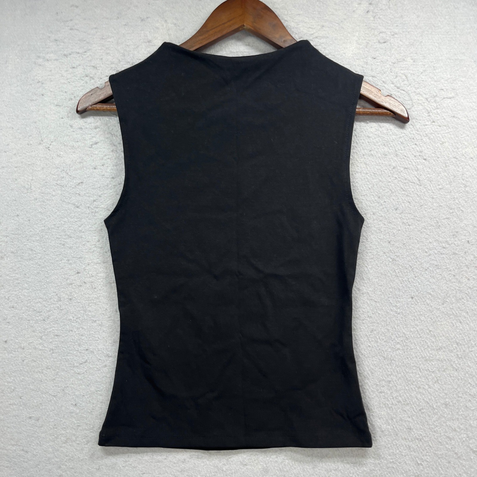 White House Black Market Shell Top Women S Black High Neck Sleeveless Stretch