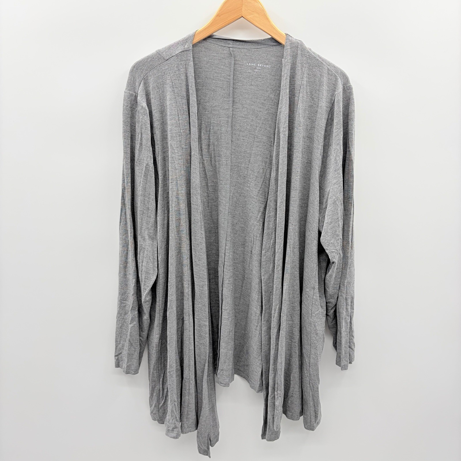 Lane Bryant Womens Plus Size 22/24 Rayon Open Front Cardigan Top in Gray 905