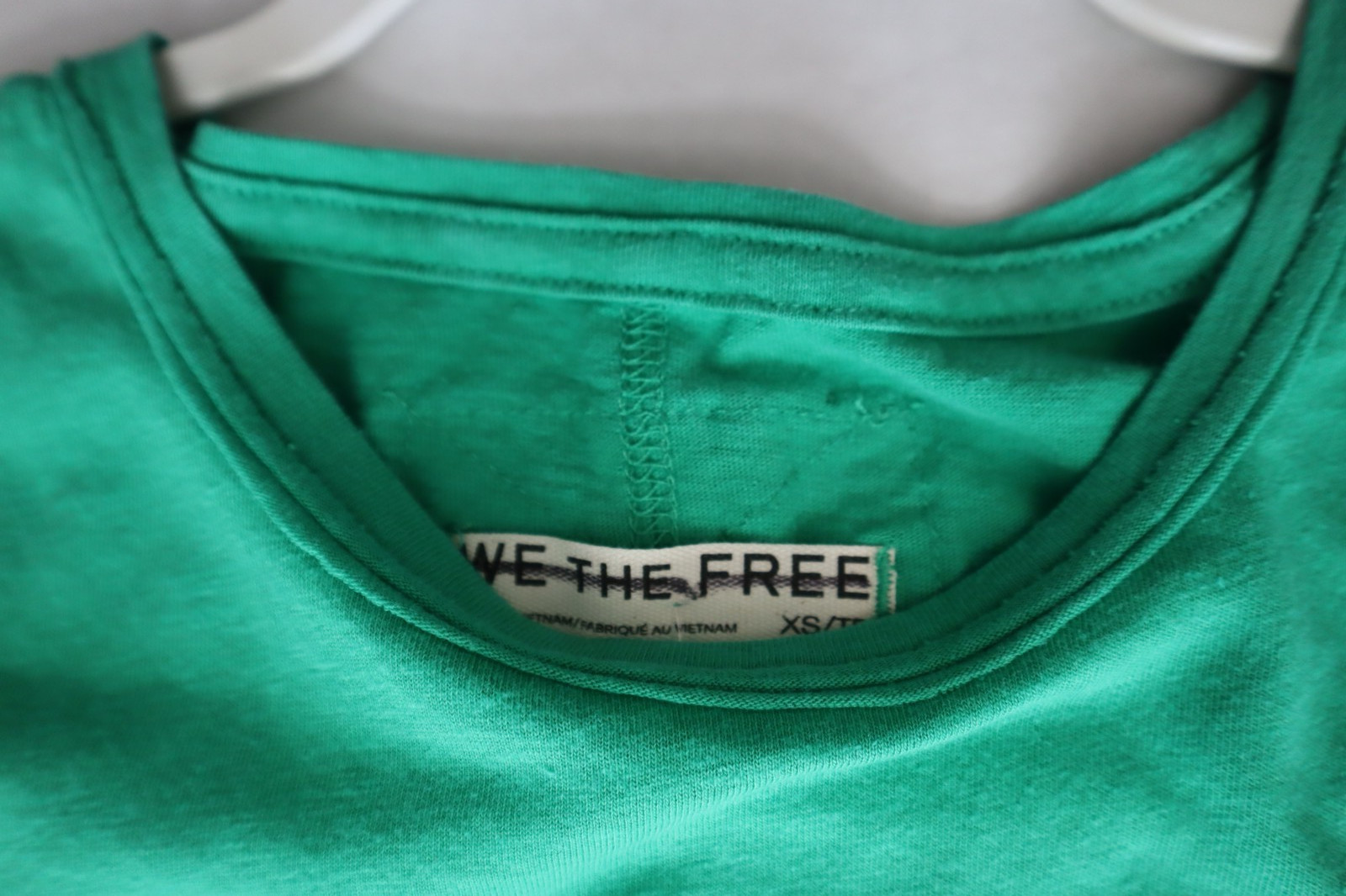 We The Free x Free People OB2182390 Women Sz XS Green Relaxed Slim Fit Nova Tee