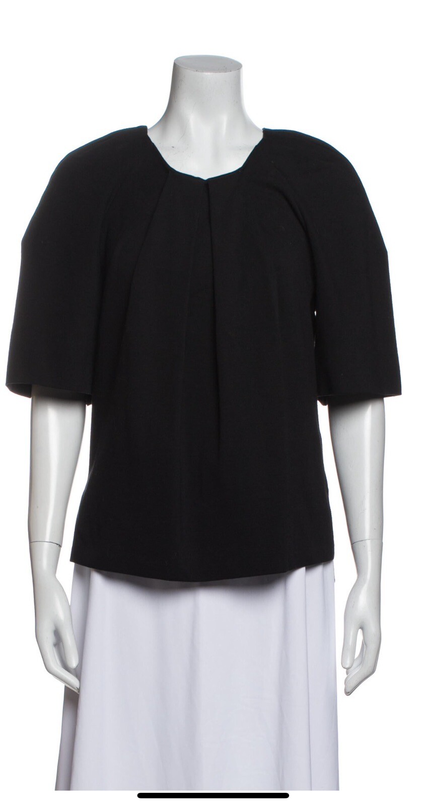 STELLA MCCARTNEY Gathered Neck Top ~Black ~XS~US2~IT38