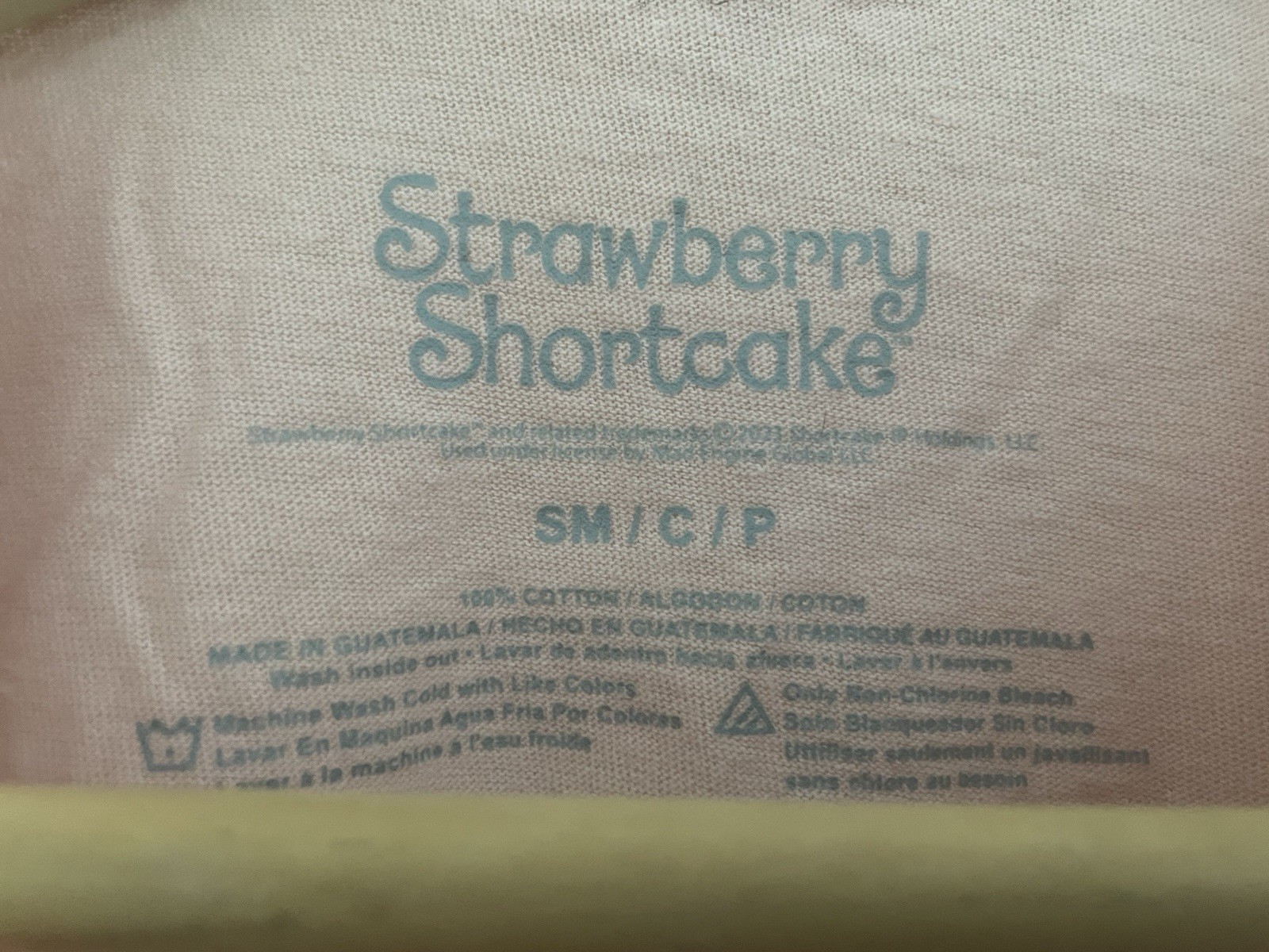 Strawberry Shortcake Women’s Cute Graphic 100% Cotton Short Sleeve Shirt Pink S