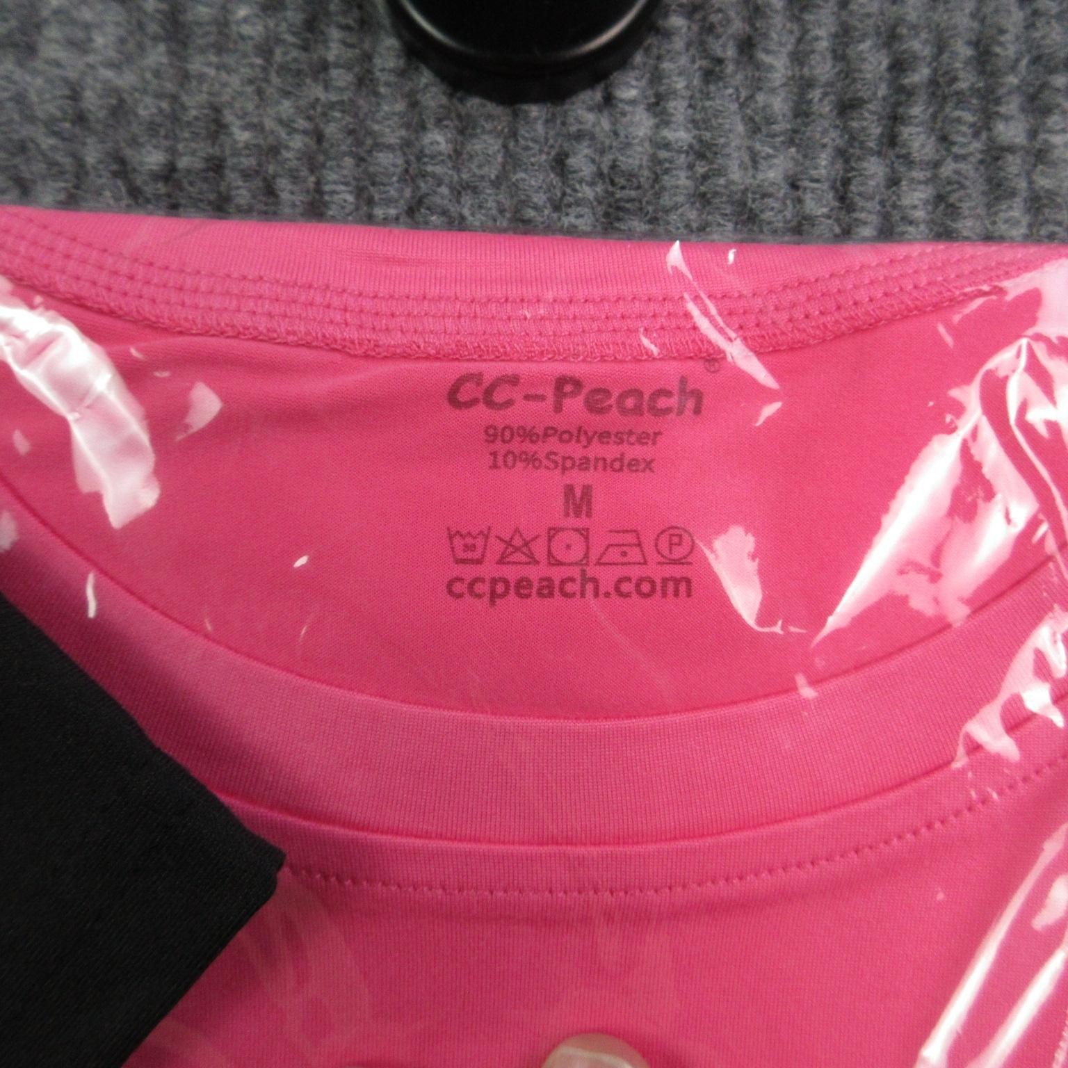 CC-Peach Shirt Womens M Multicolor Tagless Stretch Jersey 4 Pack Basic Tee NWOT