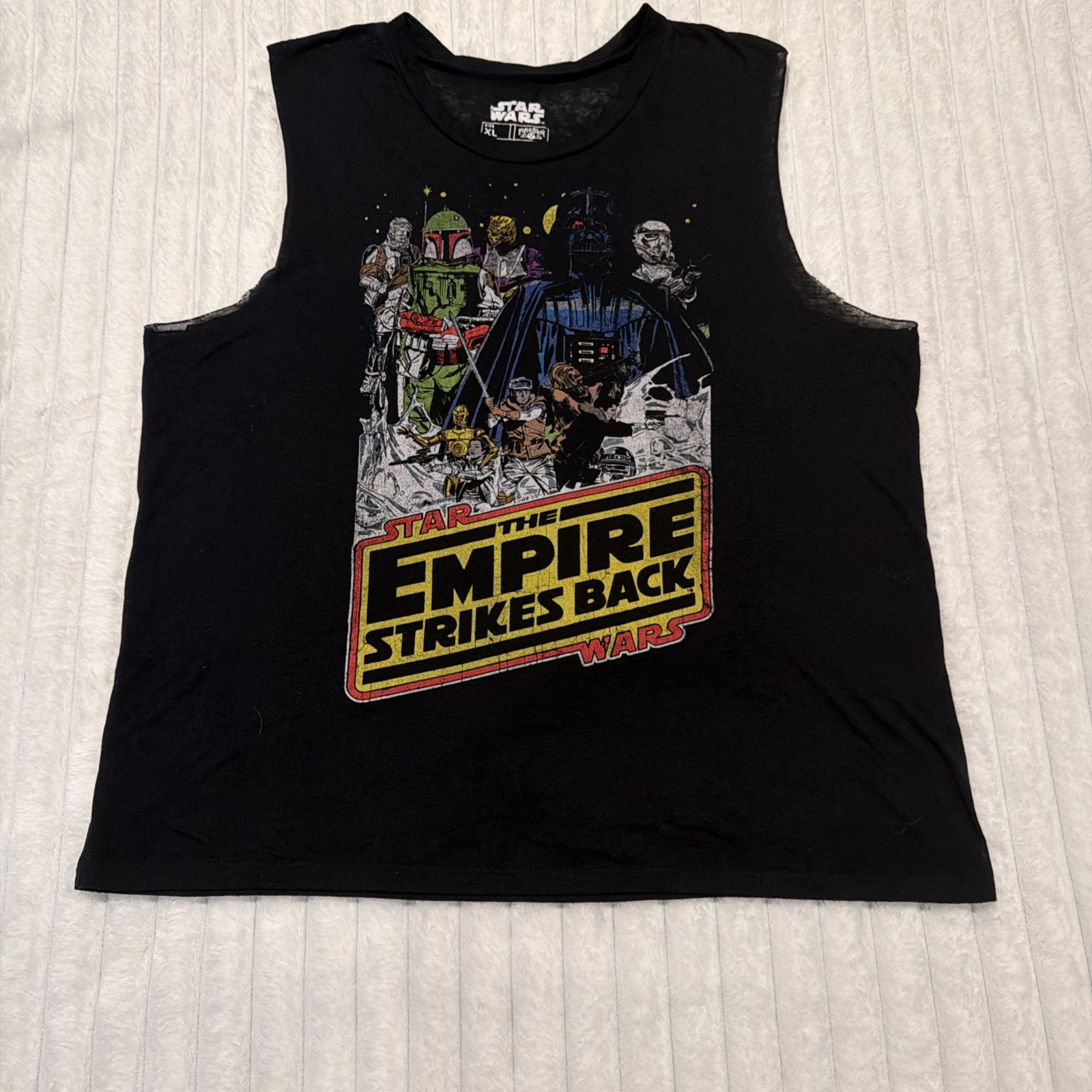 Star Wars The Empire Strikes Back Tank Top Black Graphic Women’s XL