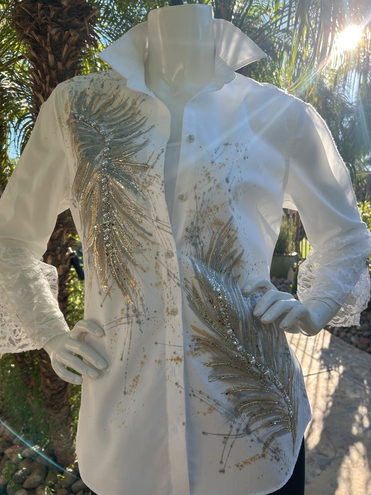 WOMENS-GOLD&SILVER!! BLOUSE (S)