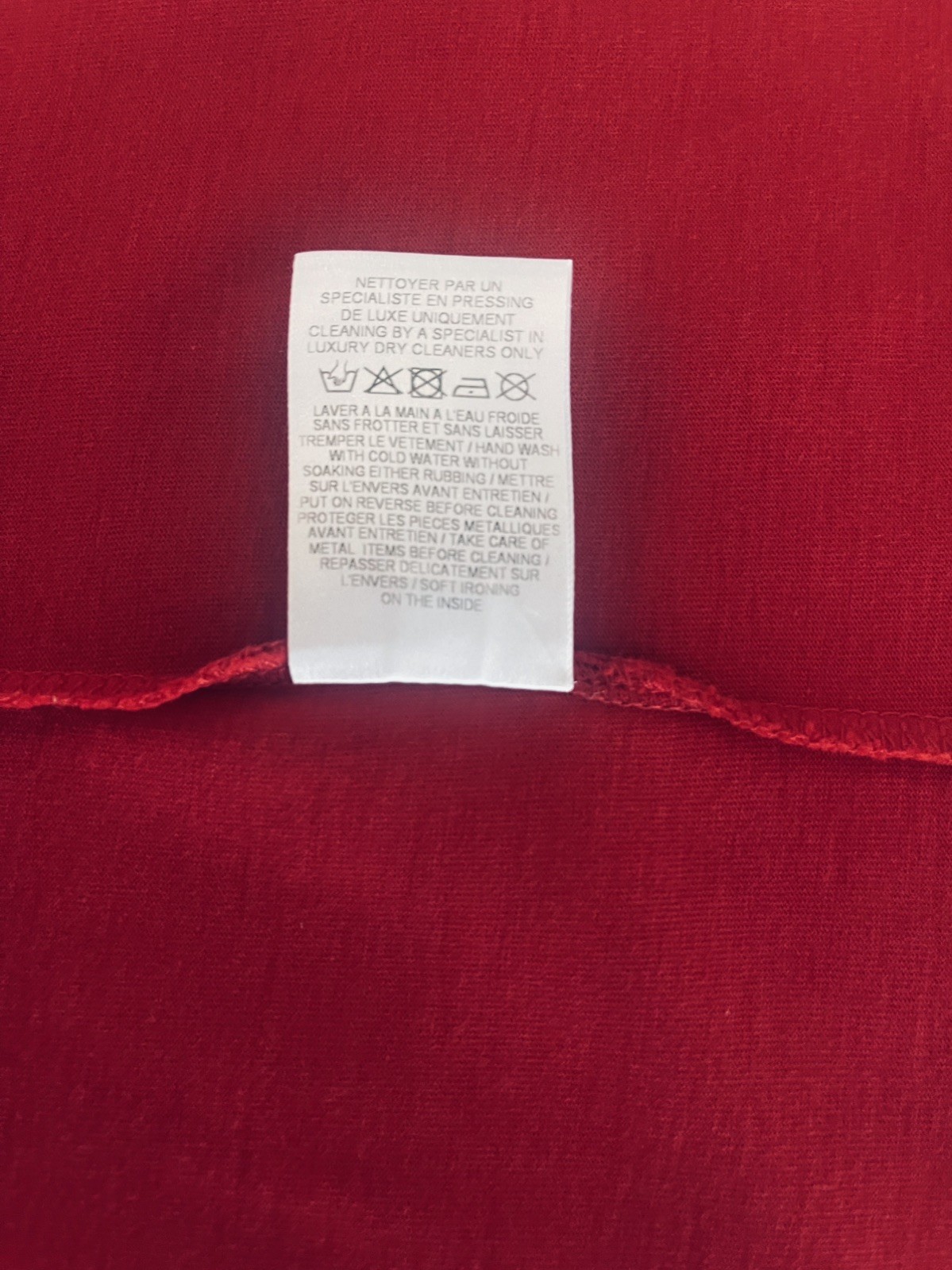 BALMAIN Logo Print Cotton Shoulder Buttons Top Red Short Sleeve Size: 34 FR -XS