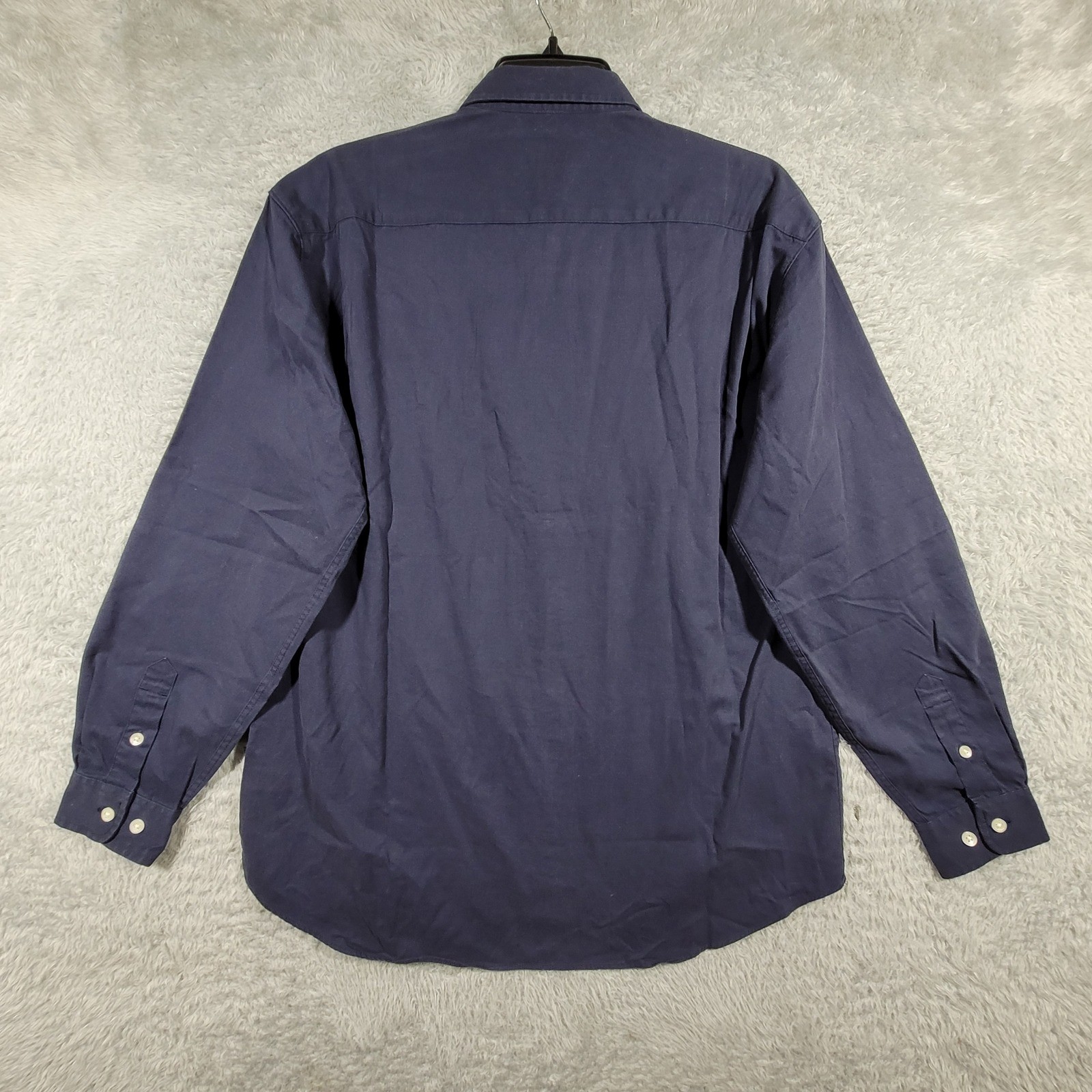 Cutter & Buck Button Up Shirt Womens Medium Navy Blue Long Sleeve