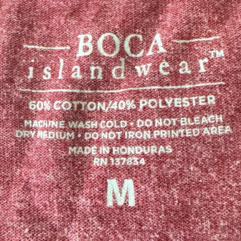 Boca Islandwear Graphic T-Shirt Women’s Medium Party Parrots Birds Cotton Casual