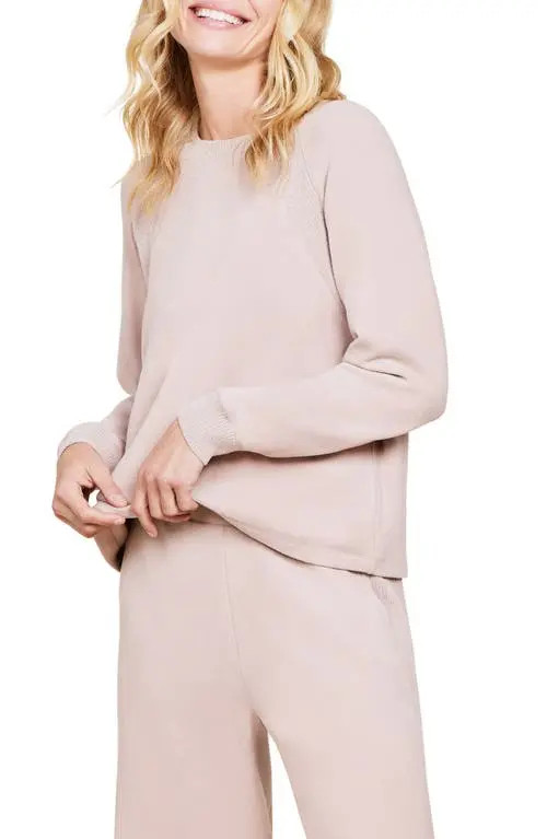 Barefoot Dreams Tan NEW Malibu Collection Brushed Fleece Sweatshirt – 0204MP