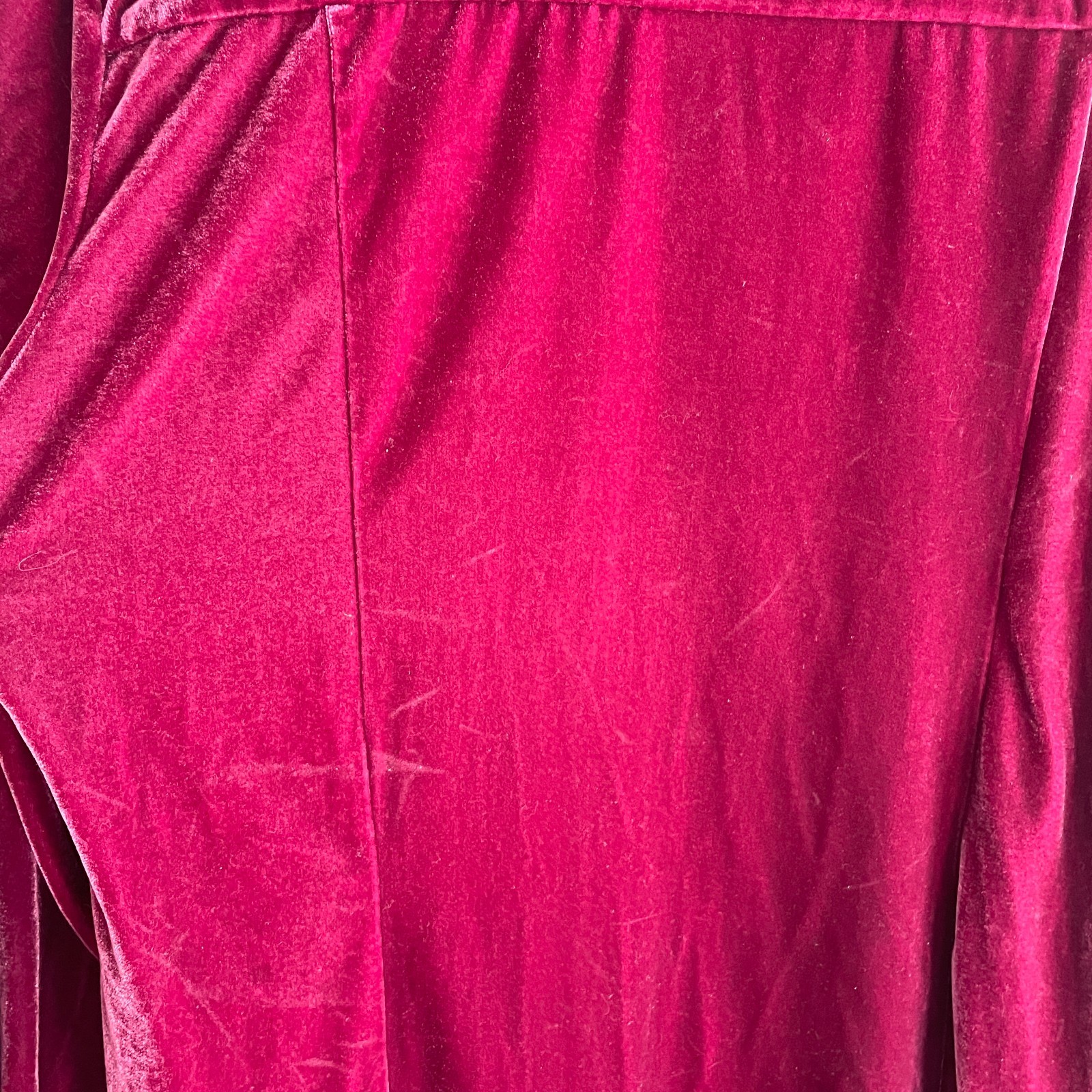 Vtg Coldwater Creek Blouse XL Pullover Velvet Magenta Victorian Goth Romantic